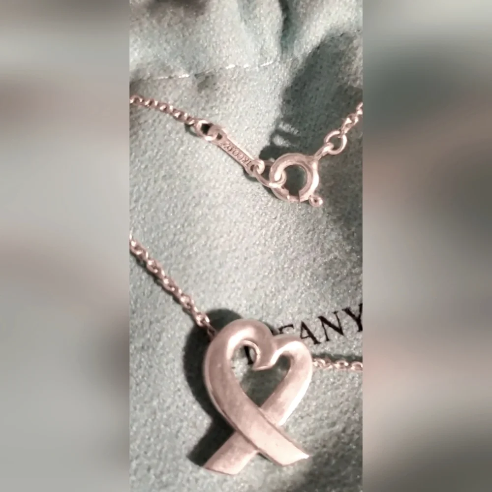 Tiffany Paloma Picasso Loving Heart Pendant Necklace Sterling Silver Luxury - Picture 7 of 17